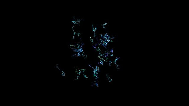 generative vector field ribbons 3d