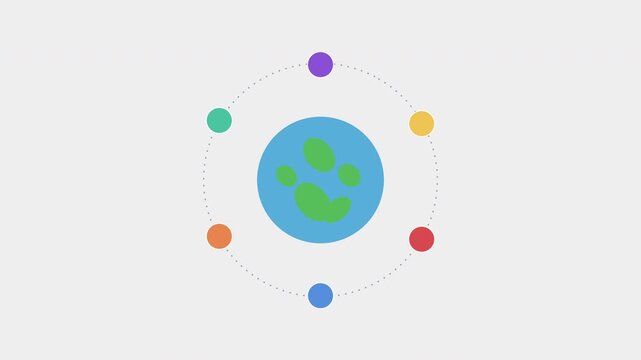 global community animation people connect world earth social media