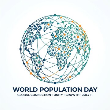 Global Population Growth and Diversity Illustration