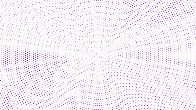 Abstract purple halftone pattern background with radial dot gradient