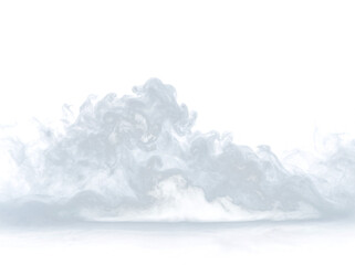 Billowing White Smoke Fog Mist Cloud Overlay Isolated PNG, Realistic Dry Ice Vapor Ground Trails, Atmospheric Magic Spooky Stage Effect © Lazim