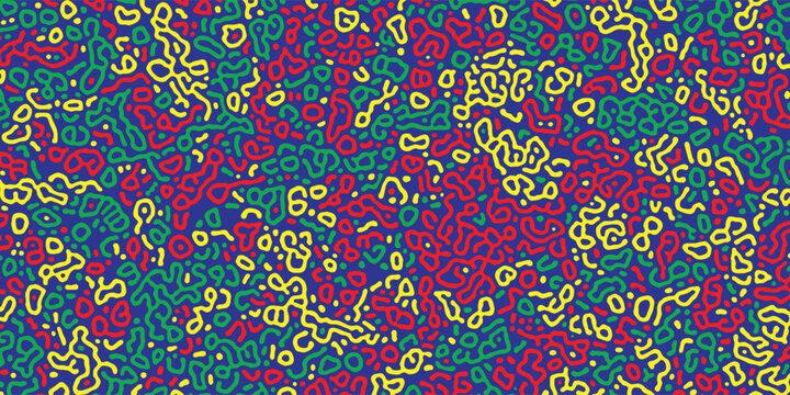 Abstract turing organic red yellow and blue wallpaper background