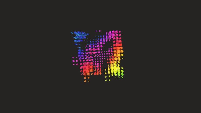 abstract cellular automata crystals 3d