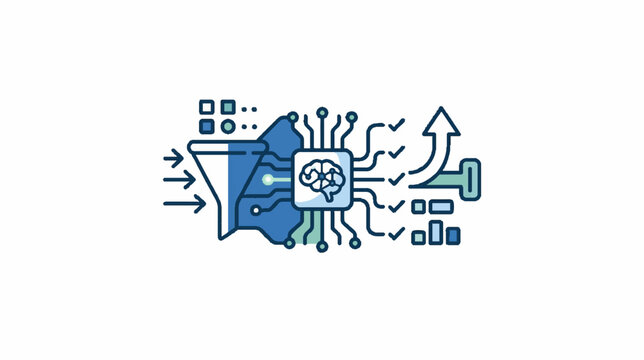 Marketing icons halftone megaphone and arrows background
