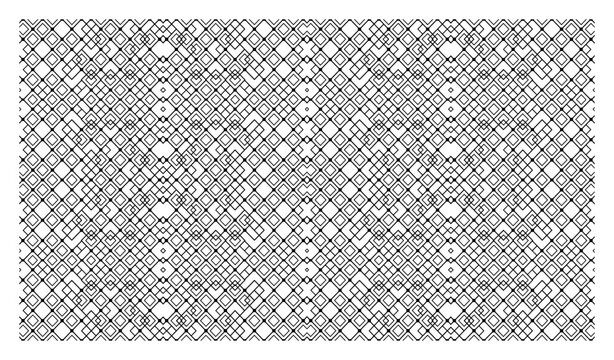 Geometric seamless pattern with overlapping diamond shapes in line art style