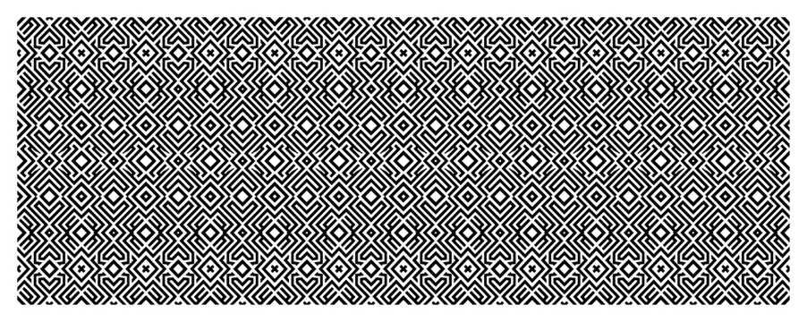 Interlocking geometric maze line pattern texture in abstract op art style