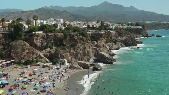 View from the Balcon De Europa, Nerja, Andalusia, Spain