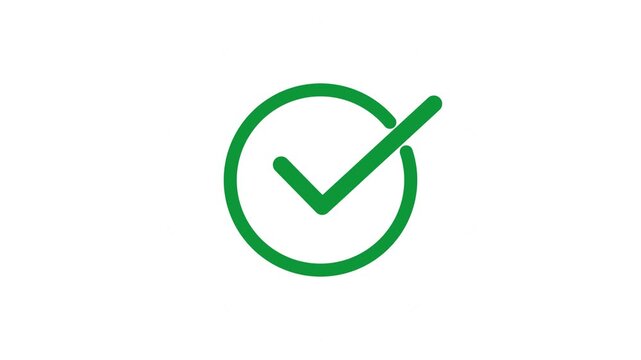 Successfully completed icon animation isolated on white background