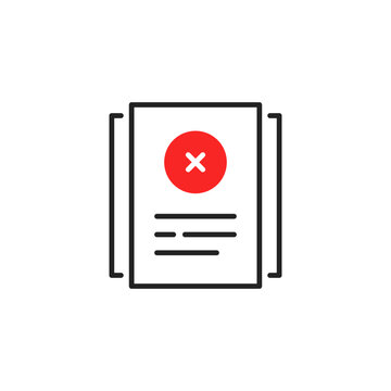 bad review or evaluate result like paperwork icon