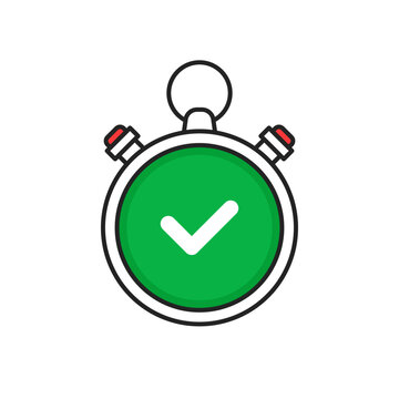 quiz time icon like thin line stopwatch clock