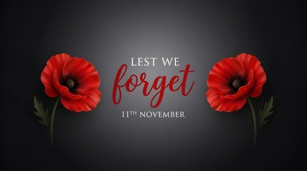 Remembrance day tribute lest we forget 11th november poppies