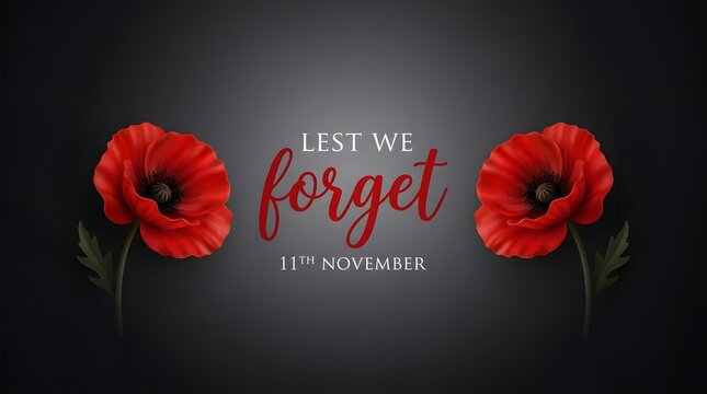 Remembrance day tribute lest we forget 11th november poppies
