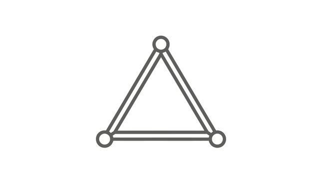 Geometric Triangle Shape with Circles.