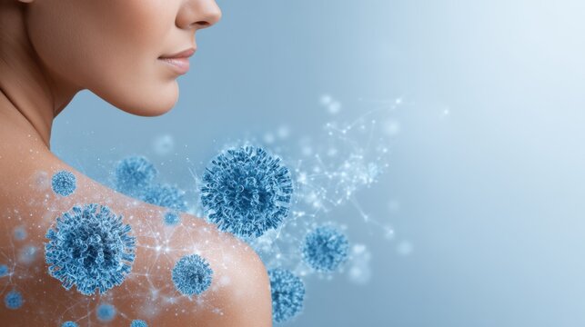 Allergy tests show positive reactions to pollen on the upper back