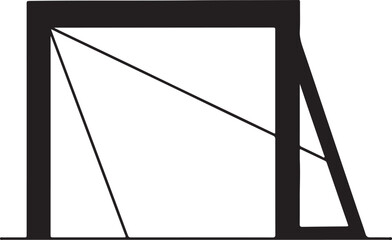 Fototapeta premium Geometric shapes, abstract lines, black and white vector, minimalist design, modern art