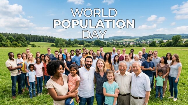 Global Population Growth and Diversity Illustration