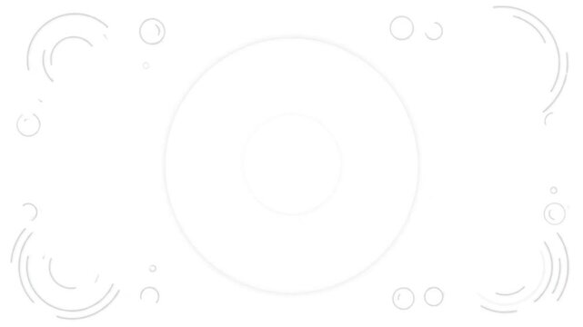 Abstract minimalist white background with subtle geometric shapes and circular patterns creating a clean and modern