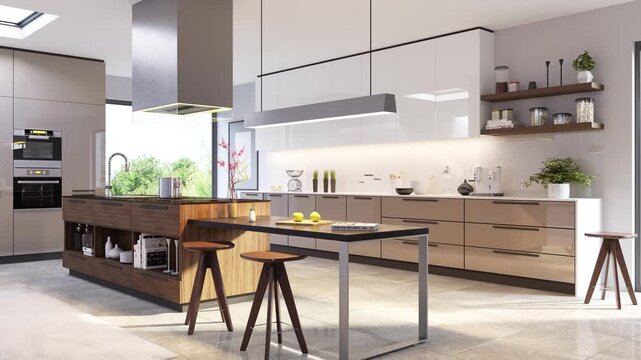 Modern luxury kitchen interior