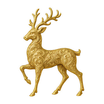 PNG Elegant golden deer illustration