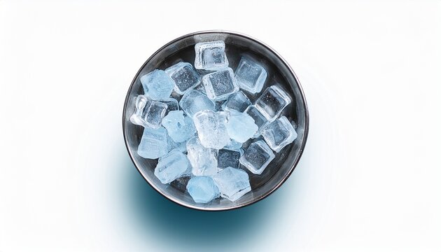 top view of the ice bucket dicut isolated background