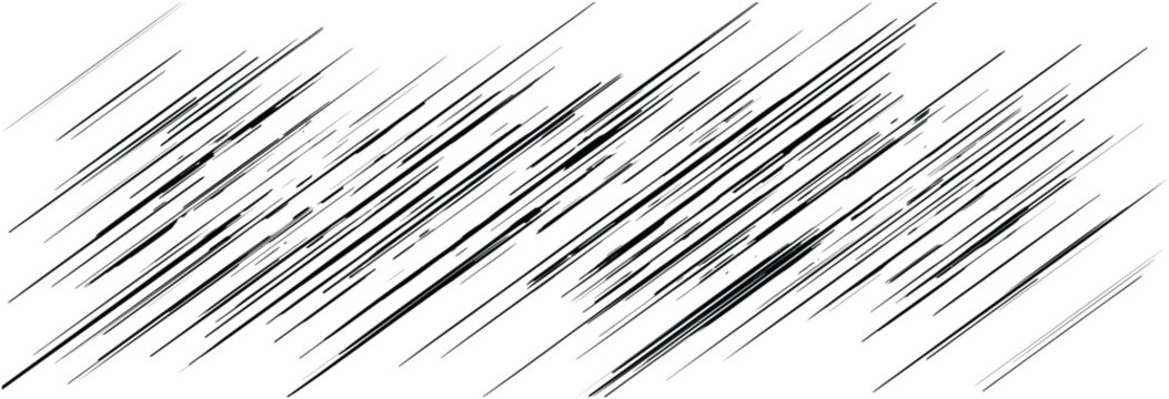 Abstract black diagonal vector lines form a dynamic modern background.