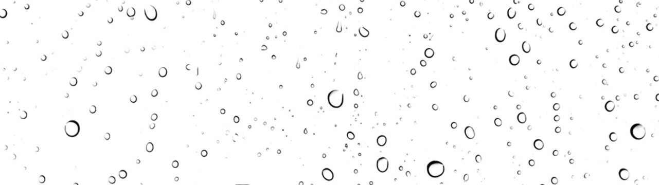 Realistic bubble water drops rainy glass window soft blur smooth subtle overlay PNG transparent background