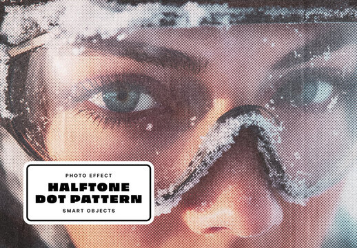 Halftone Dot Pattern Photo Effect For Poster And Print Design