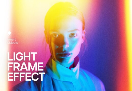 Light Frame Photo Effect For Poster And Social Media Design