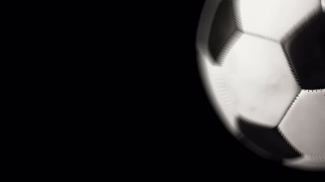 Soccer Football Ball Transition Animation Close Up Transparent Background