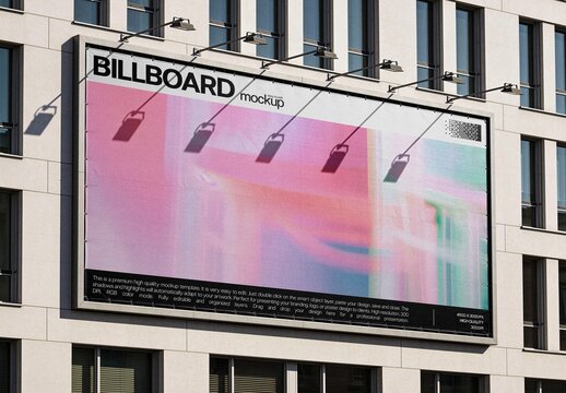 Street Billboard Mockup For Outdoor Advertising Design