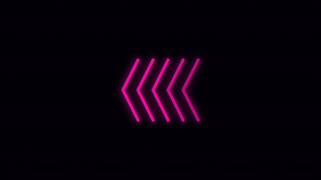 arrow loading bar animation sharp corner cyberpunk magenta glow fast interface sign 4K