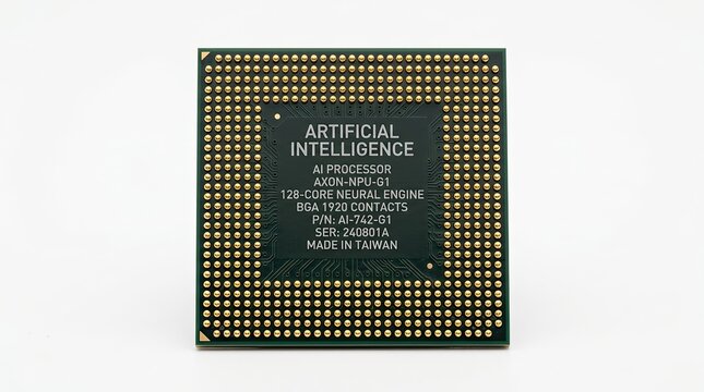 cpu processor on white background