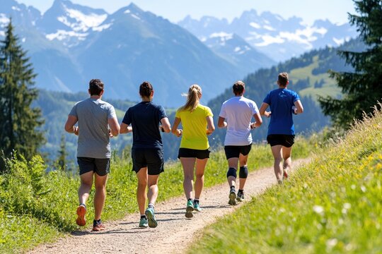 Mountain runcation retreat with friends enjoying trail running and wellness travel experiences.