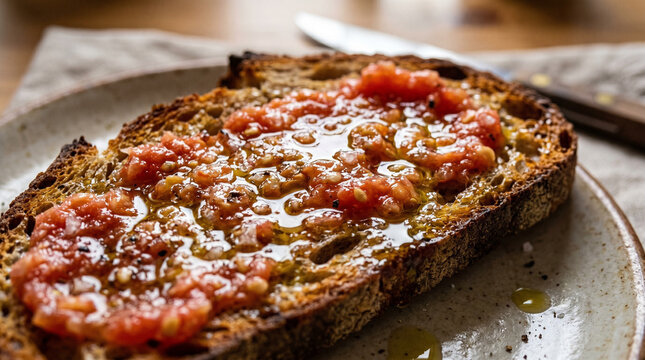 Pan con tomate, Spanish food 