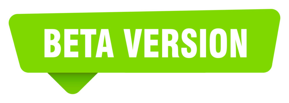 beta version green sign isolated on transpatent background. beta version sticker