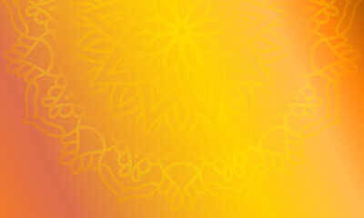 Bright celebratory Indian pattern background with decorative mandala for greeting cards, packaging and commercial design use © Olga