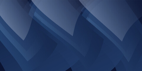 Obraz premium Dynamic shapes convergence of geometric blue glowing arrowheads for sleek digital background