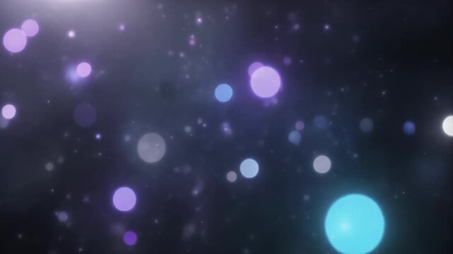 Abstract background with blue and purple bokeh light effects