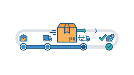 Fototapeta premium Logistics Delivery Truck Transport Vehicle.