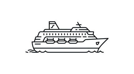 Large Cruise Ship Sailing on Water. © Bilal