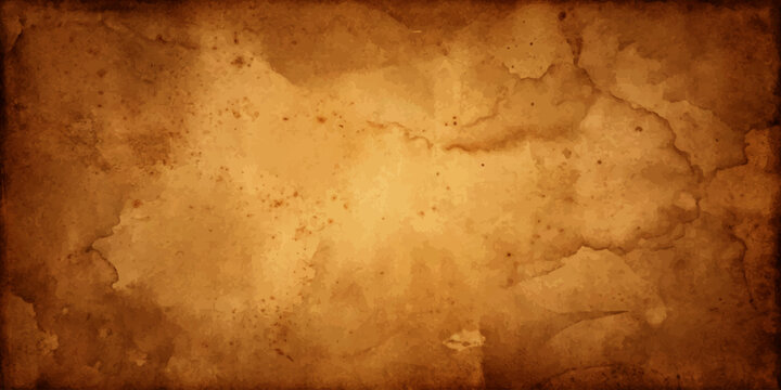 Old Vintage Grunge Paper Texture Background with Aged Brown Parchment Surface Antique Blank Page Dirty Worn Sepia Retro Wallpaper Design