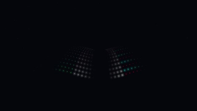Animated particle wave network background visualizing digital data flow and technology communication, featuring abstract connection structure for innovation, analytics and system concept.