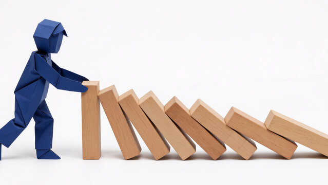 Origami Domino Effect