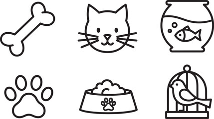 Black and white cat face icon. © Riazul
