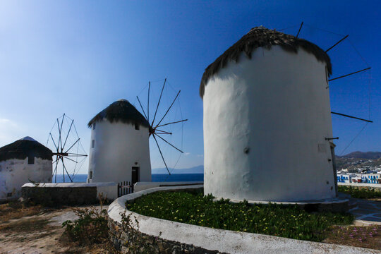 White Windmills in Mykonos
