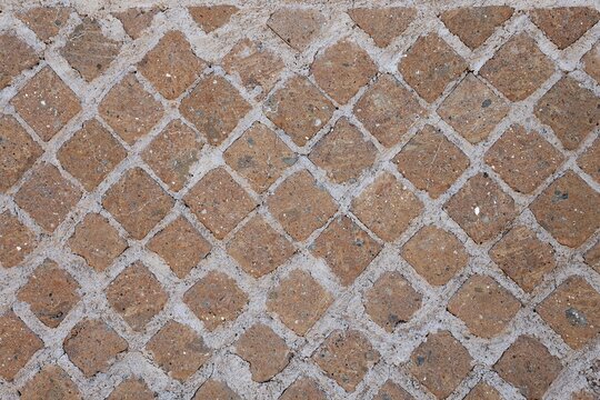Opus reticulatum, a Roman masonry technique. Textures and backgrounds.
