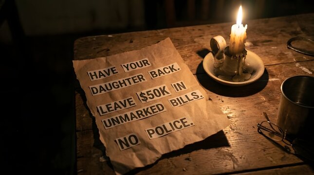 Tense Ransom Note Demanding Daughter's Safe Return