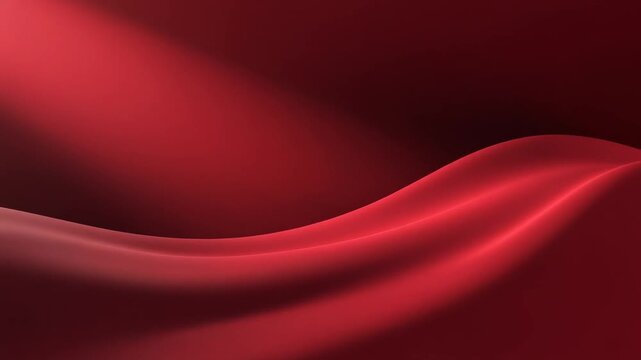Abstract Red Silk Flowing Fabric Background
