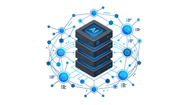 The server system efficiently manages data connections in a futuristic network.