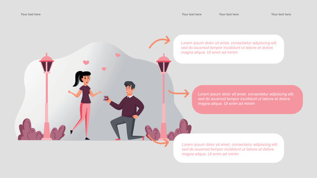 Man Proposing to Woman with Engagement Ring Illustration